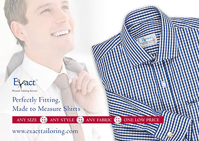 Photoshopped image showing the Exact Tailoring Catalogue